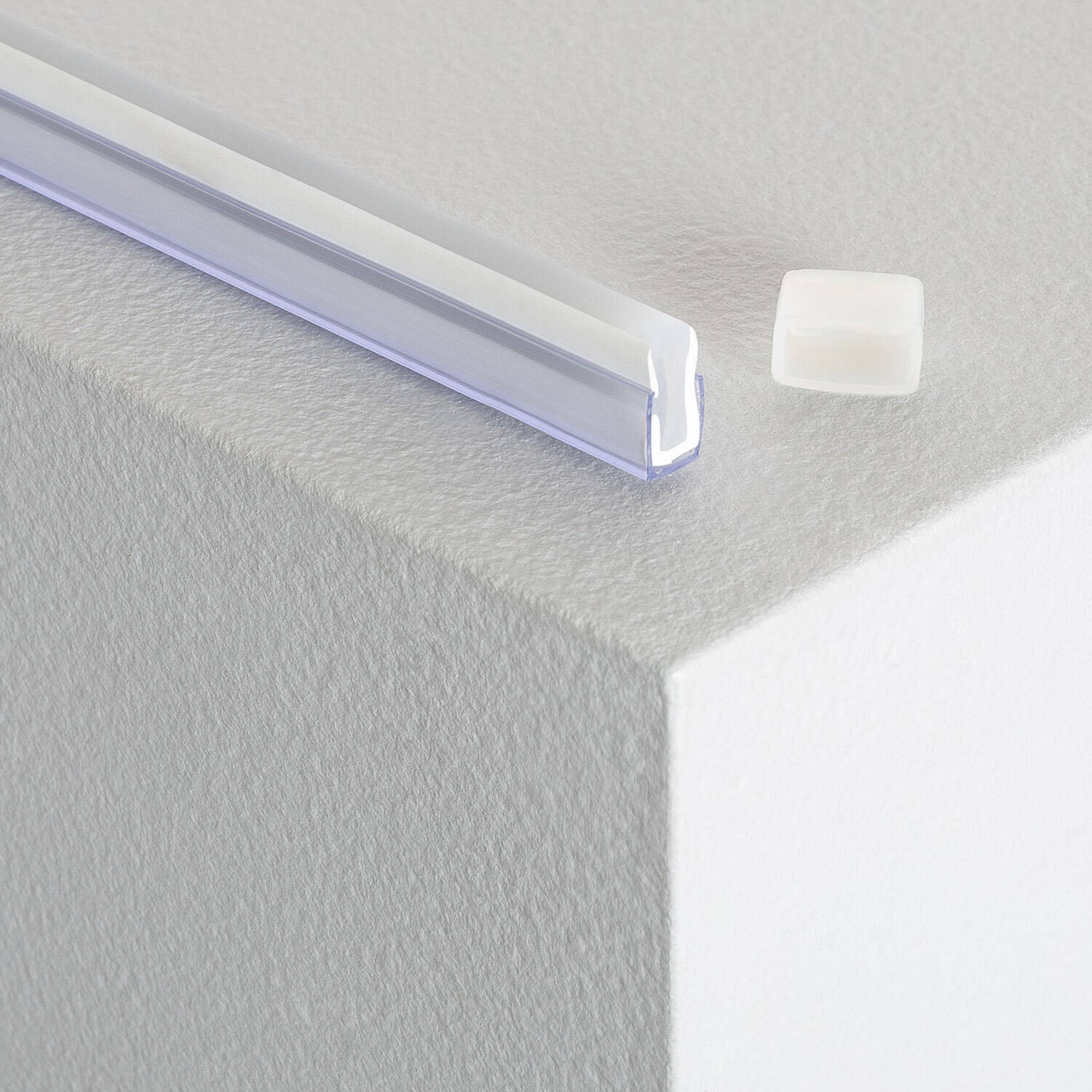 Profilé Polycarbonate pour Ruban Néon LED 24/48V DC 6x12mm NFLEX6 Transparent