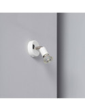 Applique Orientable Aluminium Oasis 1 Spot Blanc avec Interrupteur