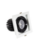 Spot LED Downlight COB Carré Orientable 360º Expert Color No Flicker CRI90 12W Coupe 100x100mm