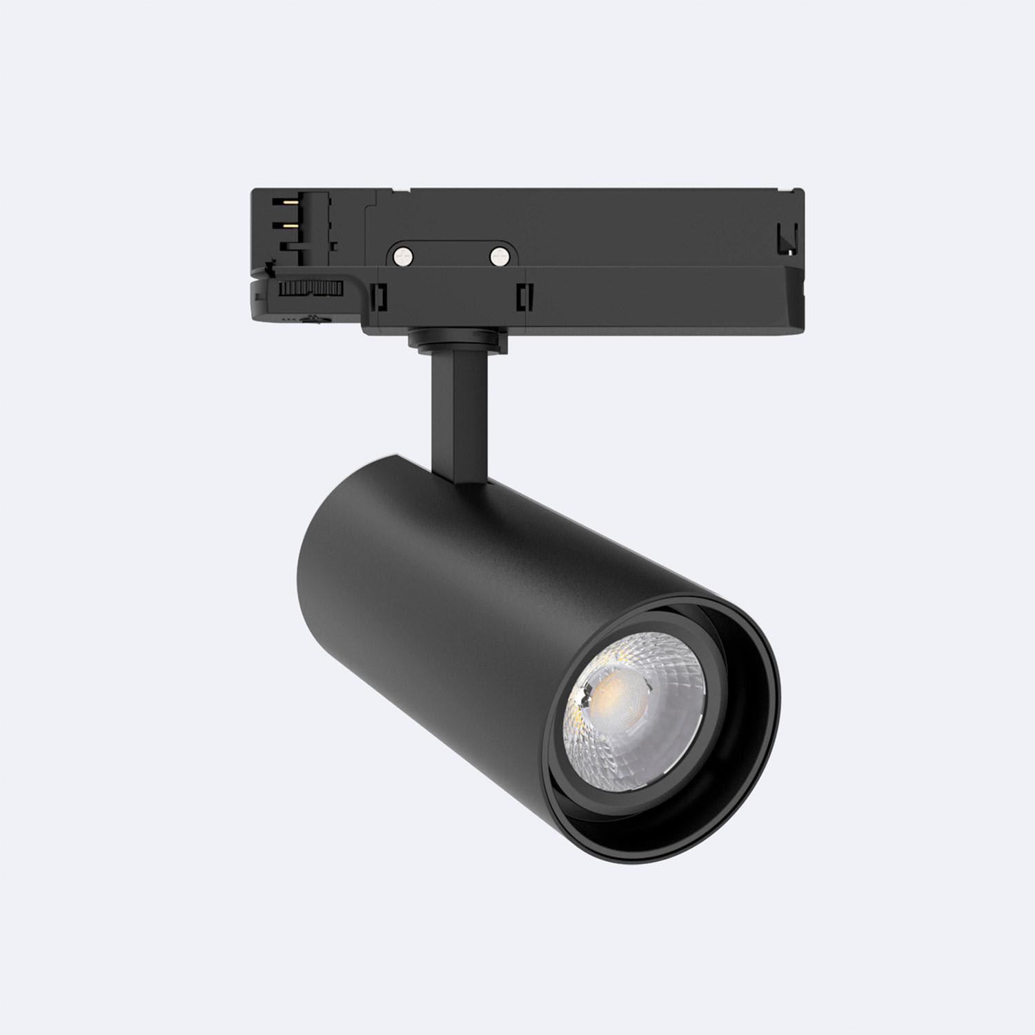Spot LED sur Rail Triphasé 30W Fasano Dimmable DALI Noir Blanc chaud 2700K