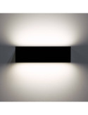 Applique Murale LED Extérieure Lena 10W Éclairage Double Face Rectangulaire Noire
