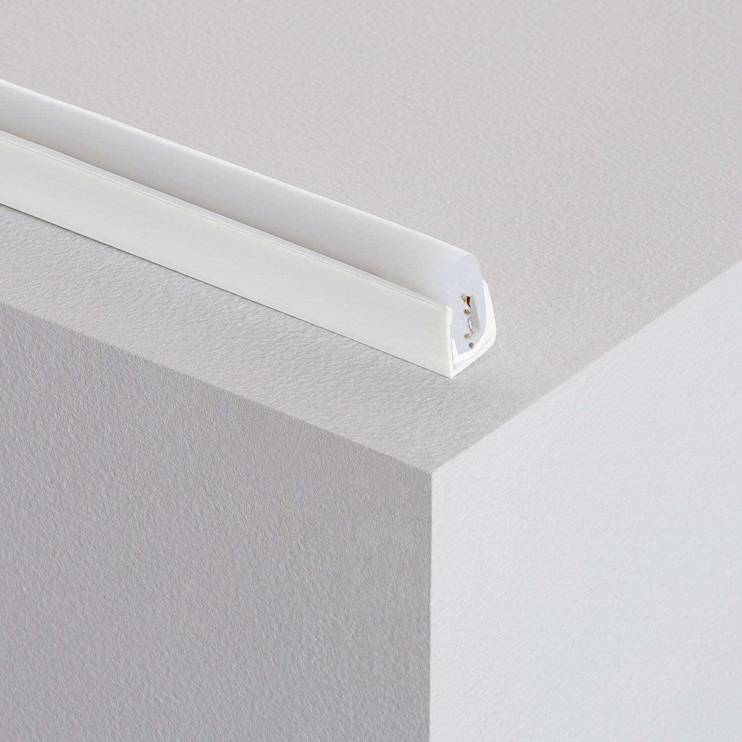 Profilé PVC 1m pour Gaine Néon LED Flexible 11W/m 220V AC 60LED/m Semi-circulaire 180° IP67 coupe tous les 100 cm 1 m