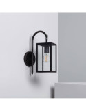 Lampe Murale Aluminium et Verre Support Supérieur Atrium Noire