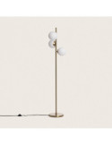 Lampadaire Métal et Verre Moonlight Brass Round 3 Spots