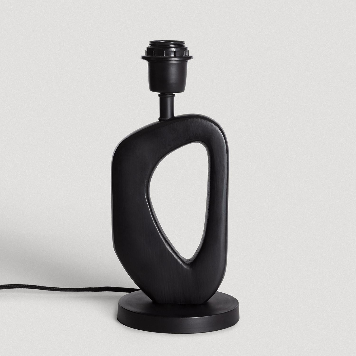 Pied de Lampe à Poser en bois Cave ILUZZIA Noir