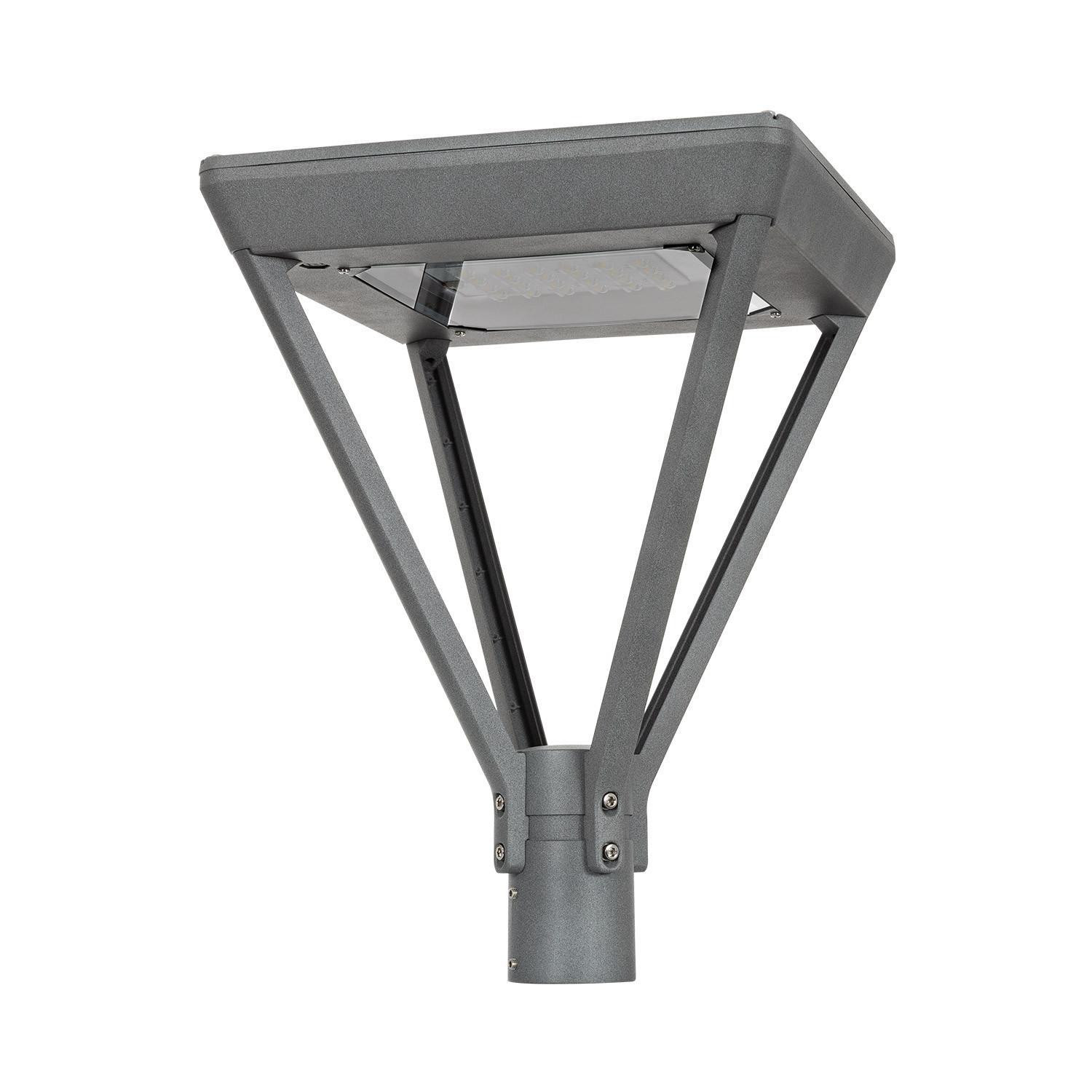 Lampadaire LED 60W Aventino Square LUMILEDS PHILIPS Xitanium Programmable Blanc froid 6000K Asymétrique 160ºx60º