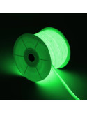 Bobine Néon LED Flexible 360º Rond Dimmable 220V AC 120LED/m IP67 Verte 50 Mètres sur Mesure Coupe Tous les 100cm