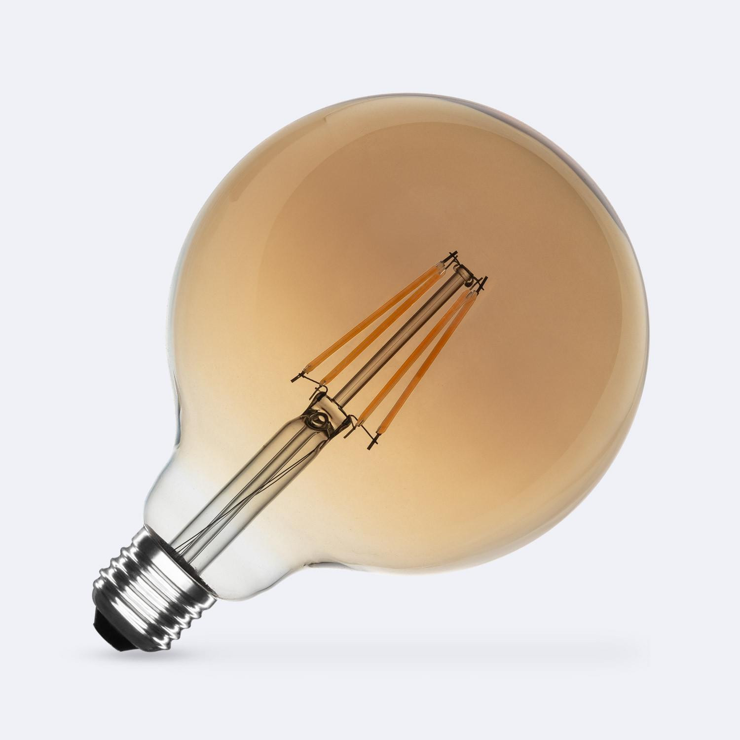 Ampoule LED Filament E27 8W 750lm G125 Gold No Flicker Blanc chaud 2200K