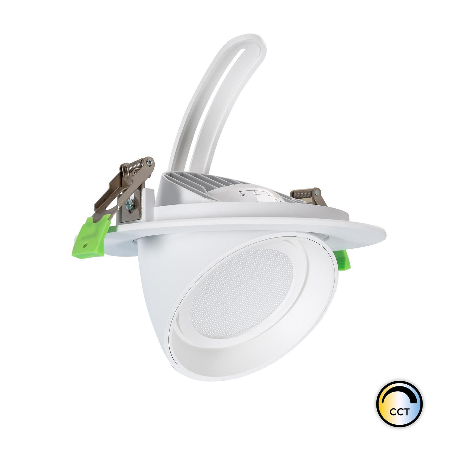 Downlight LED 48W Rond Orientable OSRAM CCT 120 lm/W LIFUD Coupe Ø 195mm No Flicker Sélectionnable v34287