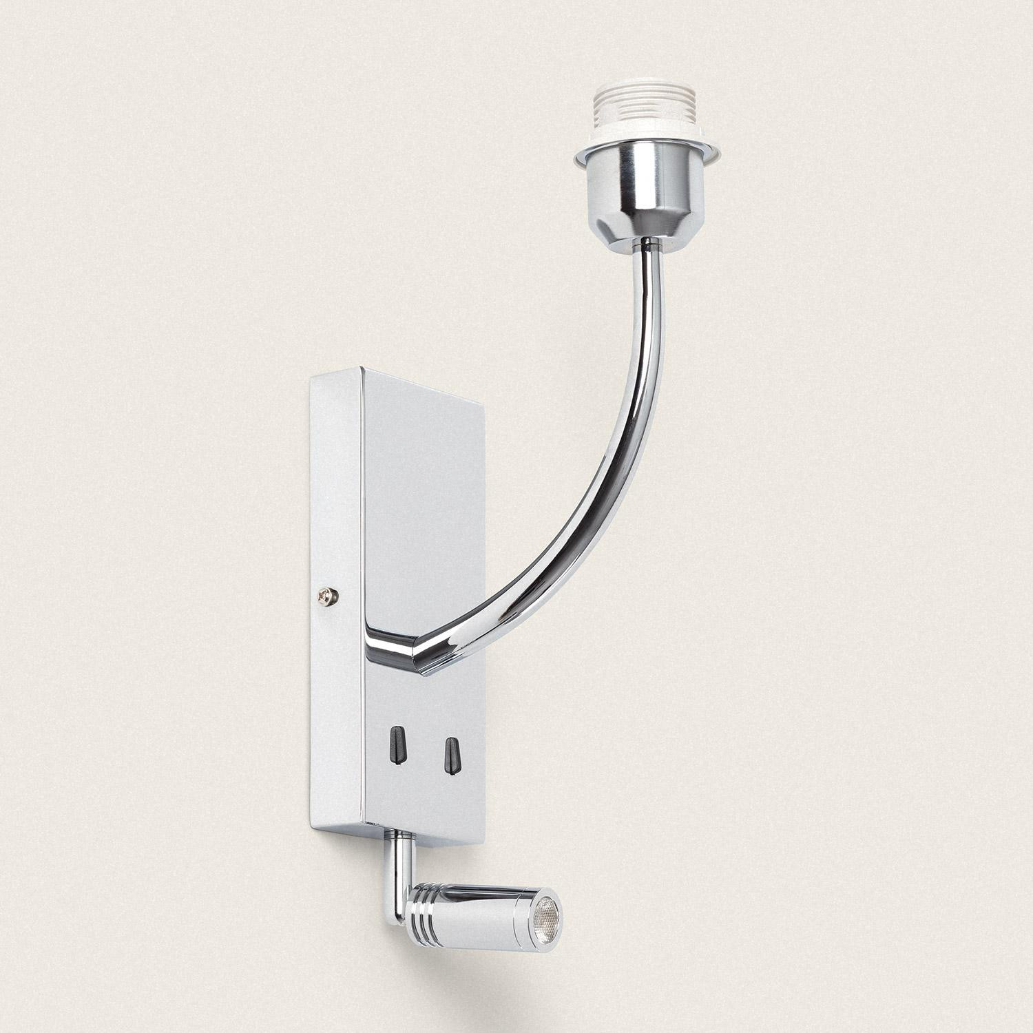 Support à Douille et Lumière de Lecture 2.5W Teylo Argent