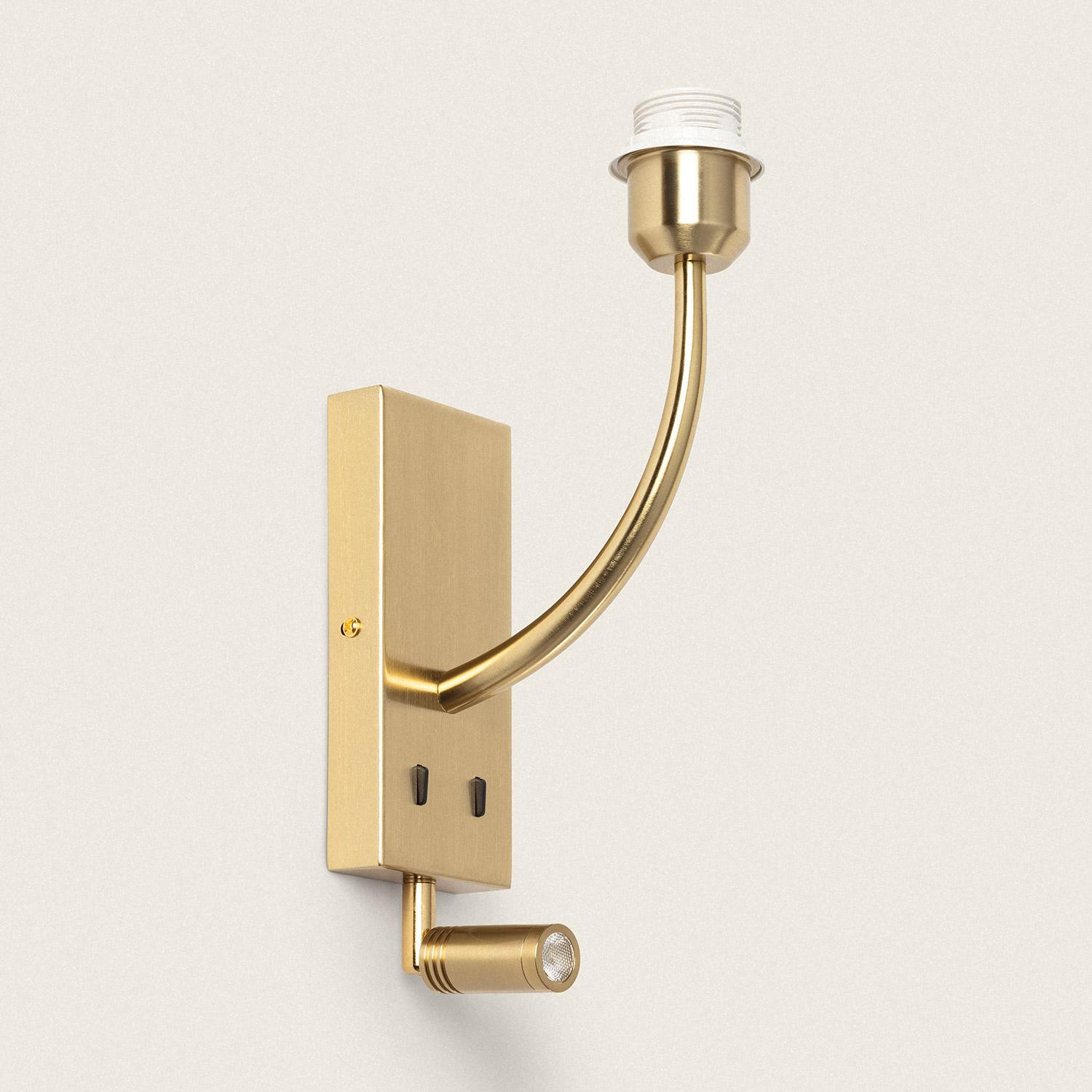 Support à Douille et Lumière de Lecture 2.5W Teylo Doré