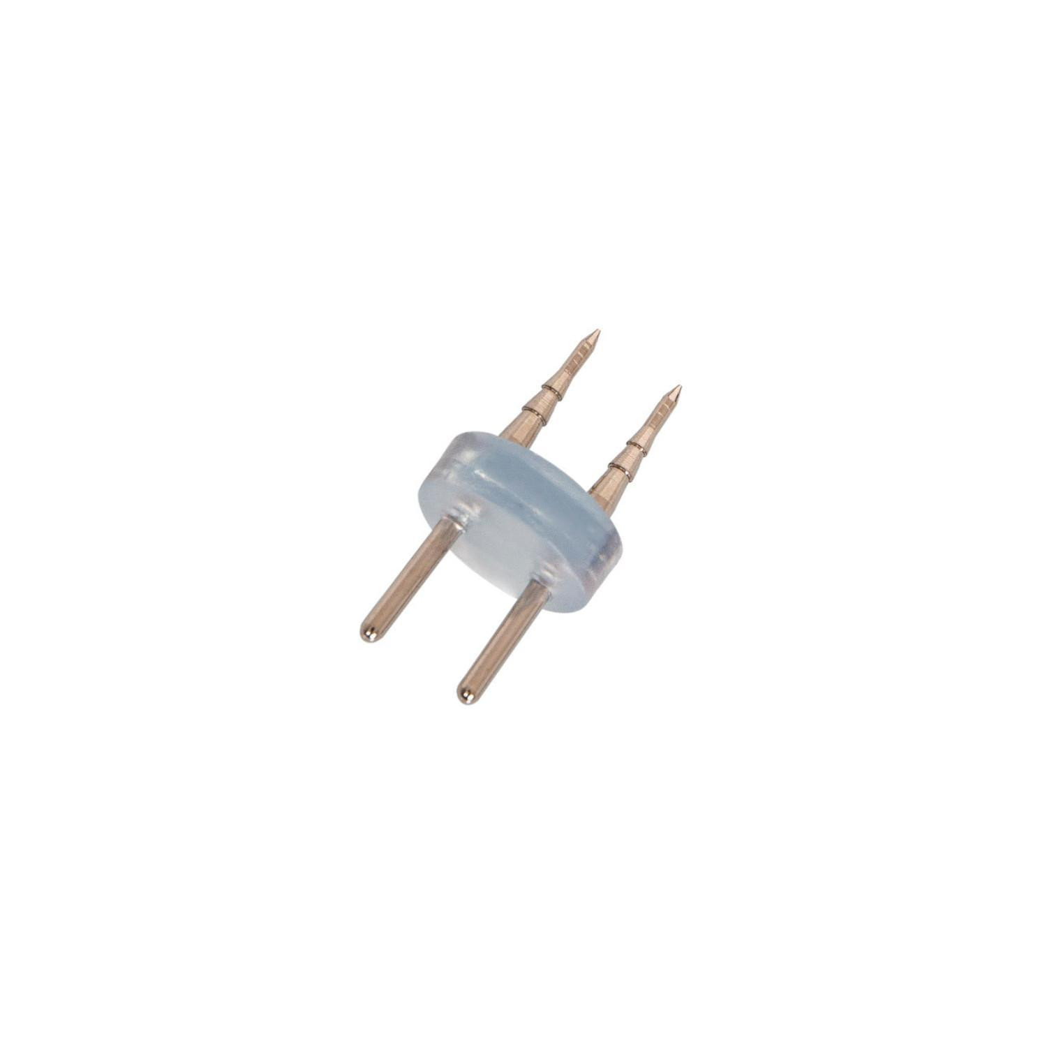 Connecteur 2 PIN pour Néon LED Flexible 360º Rond et Gaine LED 220V AC IP65 Coupe tous les 100cm Blanc
