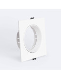 Collerette Downlight Carré Encastrable Orientable pour Ampoule LED GU10 AR111 Coupe Ø135 mm