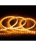 Ruban LED 220V SMD2835 60LED/m Blanc Super Chaud IP65 Largeur 12mm Coupe tous les 100cm
