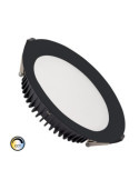 Downlight LED 40W Rond SAMSUNG Aero CCT 130 lm/W Microprismatique LIFUD Coupe Ø 200 mm Noir