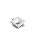 Collerette Downlight Intégration Plâtre/Pladur Carrée pour Ampoule LED GU10/GU5.3 Coupe 123x123 mm UGR17