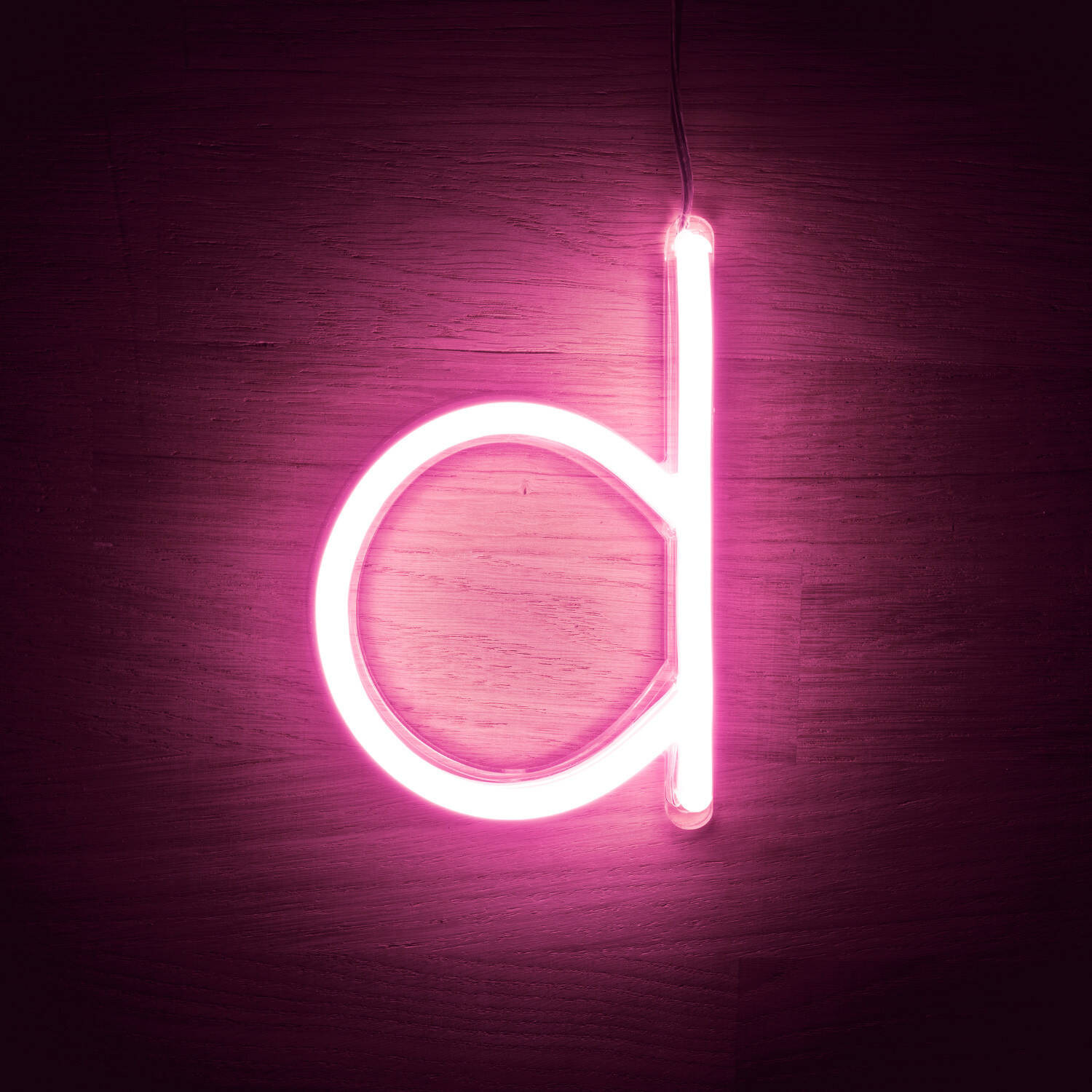 Lettres Néon LED Rose D Rose