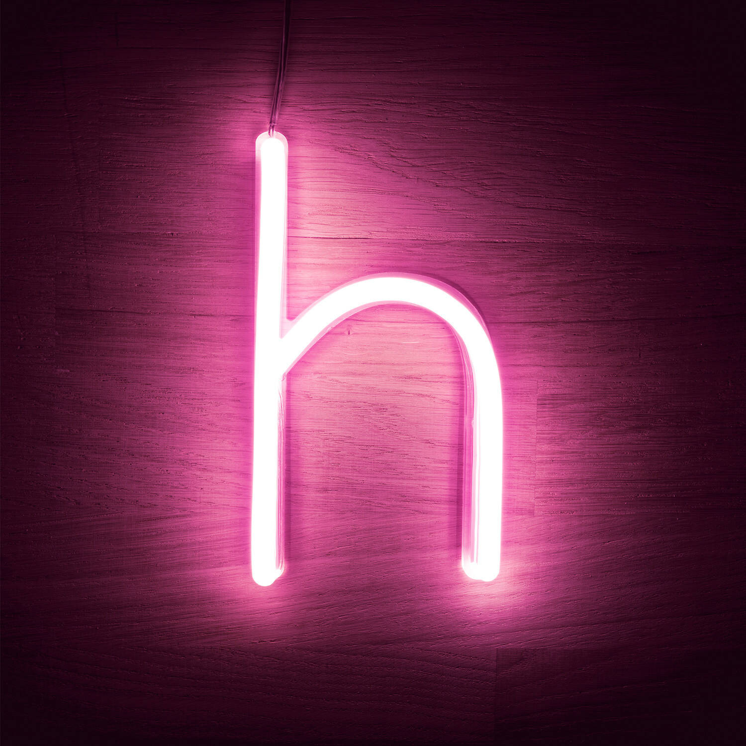 Lettres Néon LED Rose H Rose