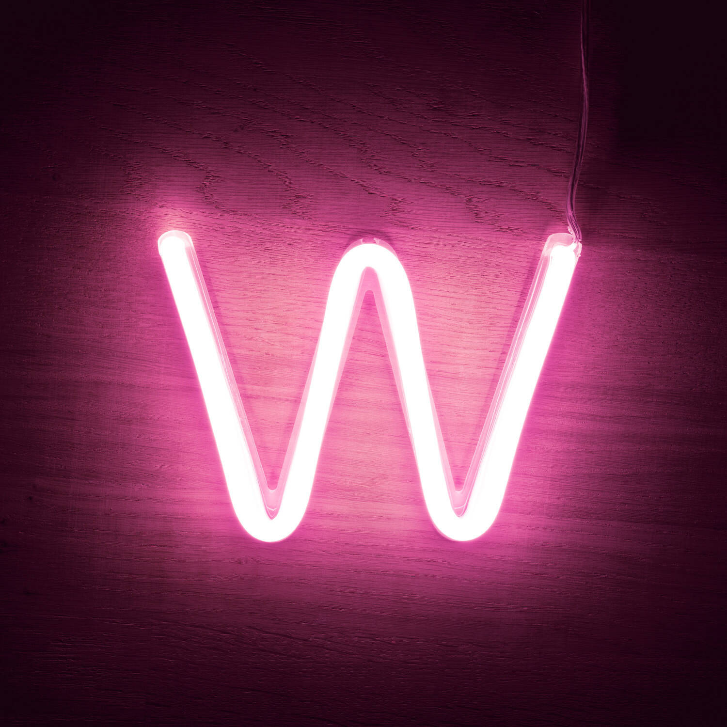Lettres Néon LED Rose W Rose