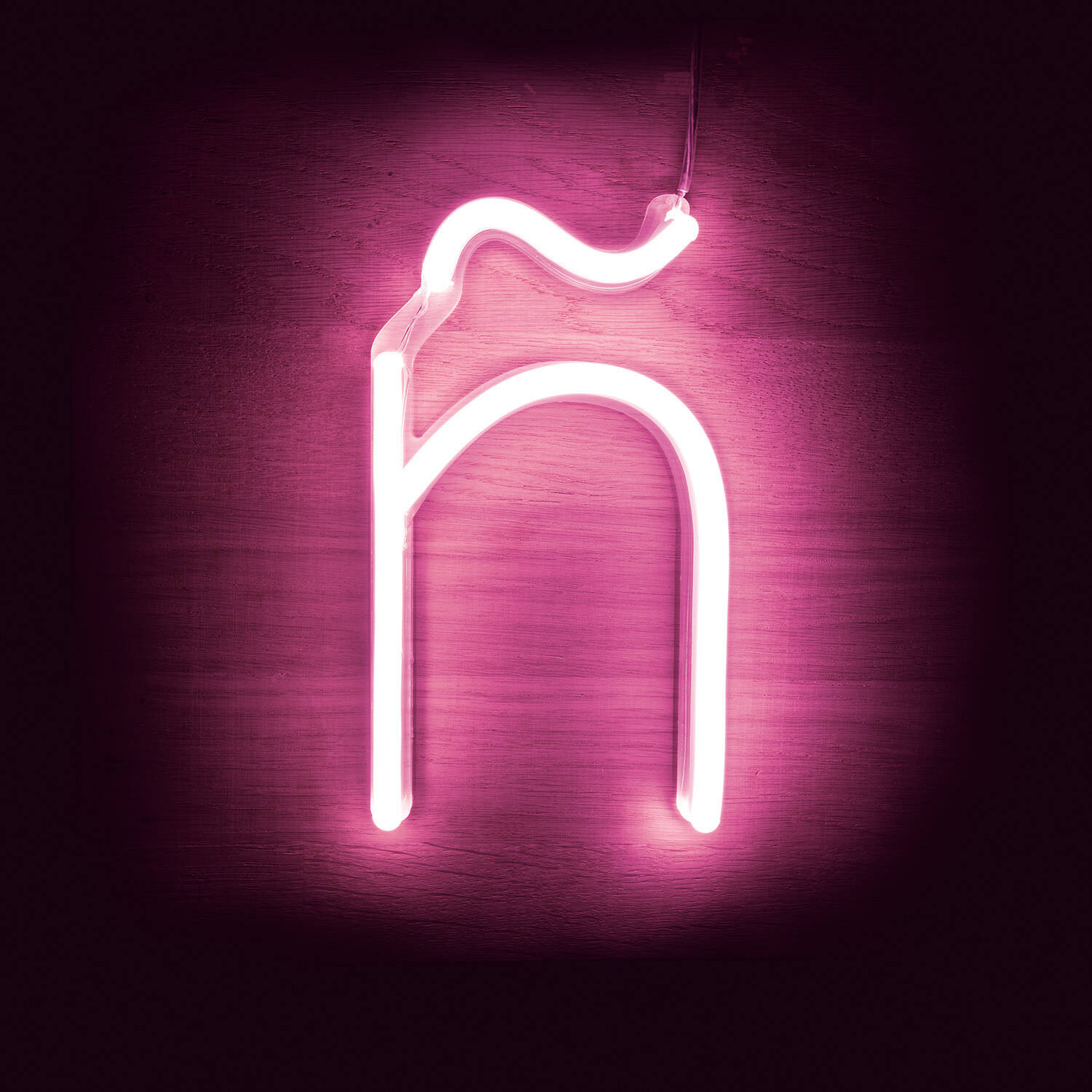 Lettres Néon LED Rose Ñ Rosa