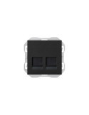 Plaque Prise RJ45 avec Double Connecteur SIMON 270 20000188