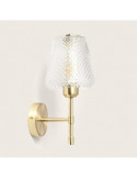 Lampe Murale Métal et Verre Stiklu