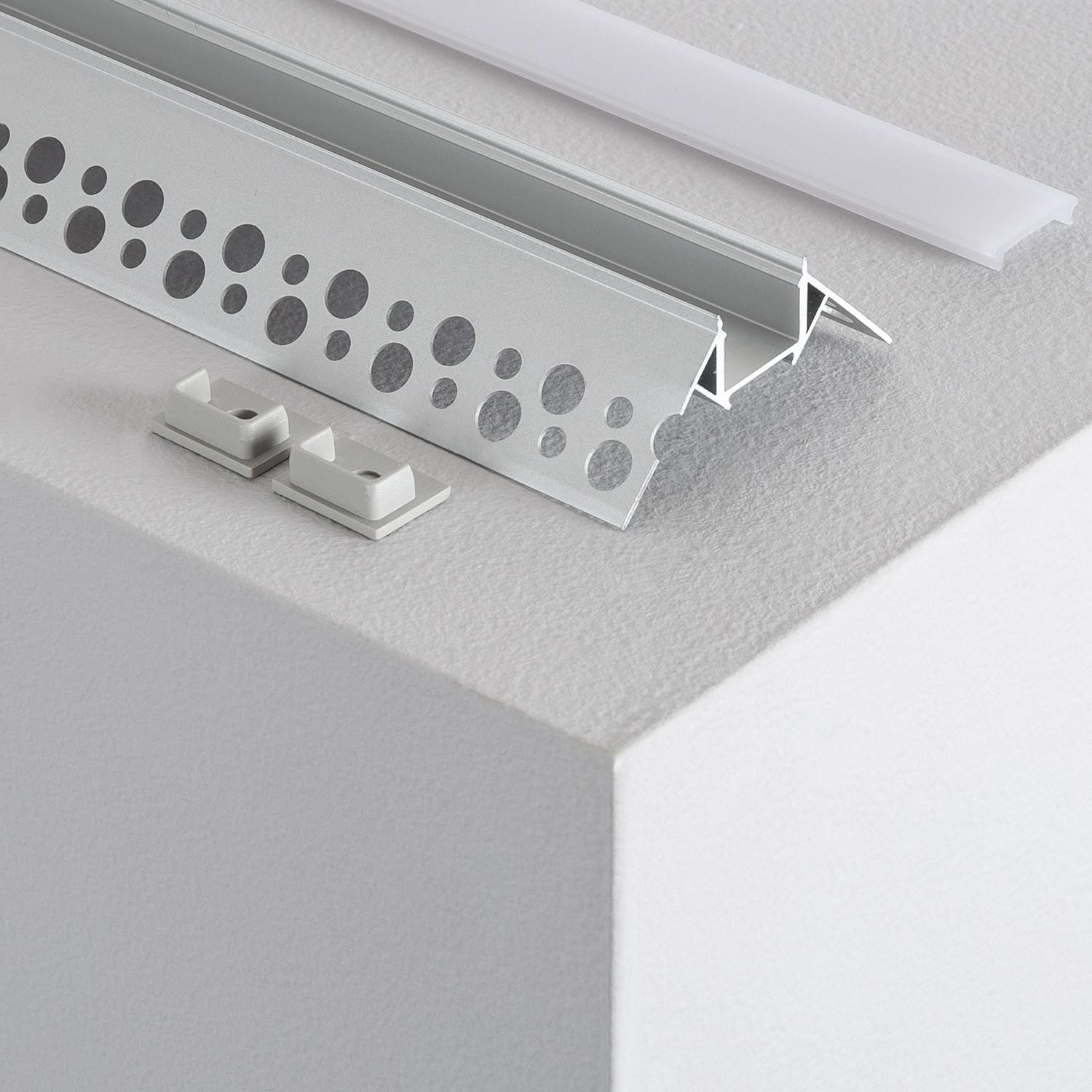 Profilé Aluminium Intégration pour Angle Extérieur pour Ruban LED jusqu'à 8mm 7m