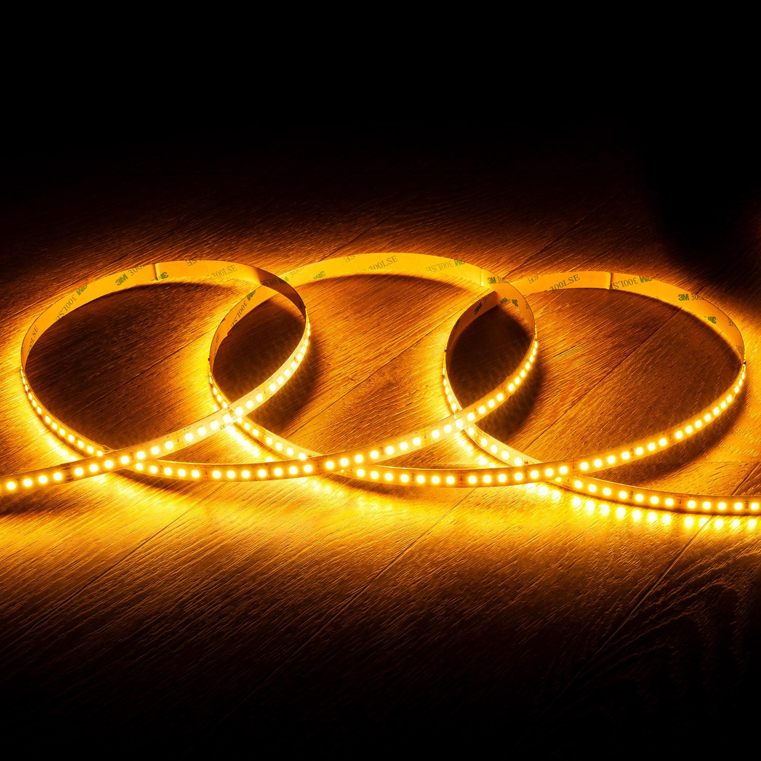 Ruban LED 48V DC SMD2835 140LED/m IP20 30m Ancho 10mm Coupe tous les 5cm Longue distance Blanc chaud 2200K