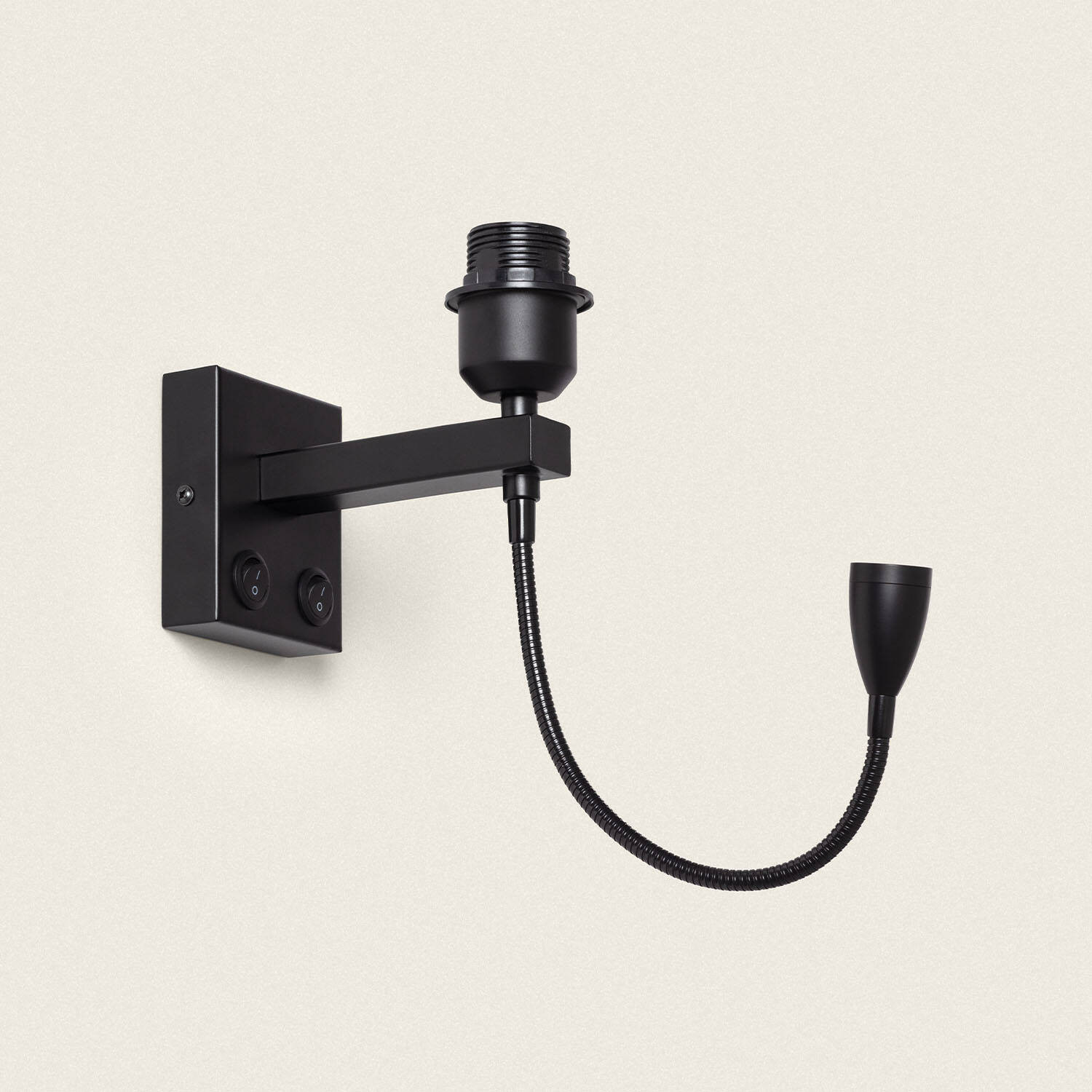Support à Douille et Lumière de Lecture 2.5W Kianga Noir