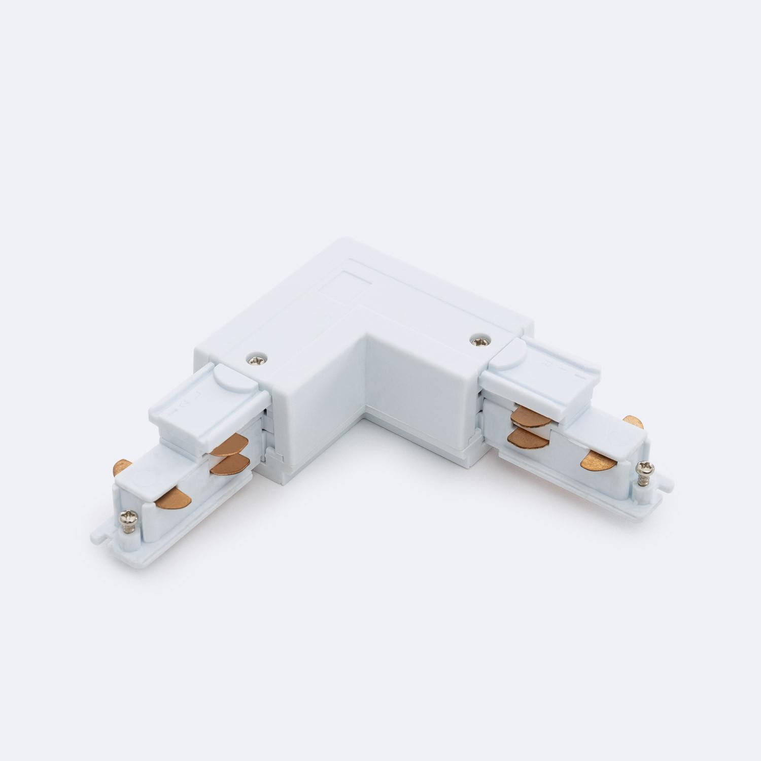 Connecteur Right Side Type L pour Rail Triphasé DALI Blanc