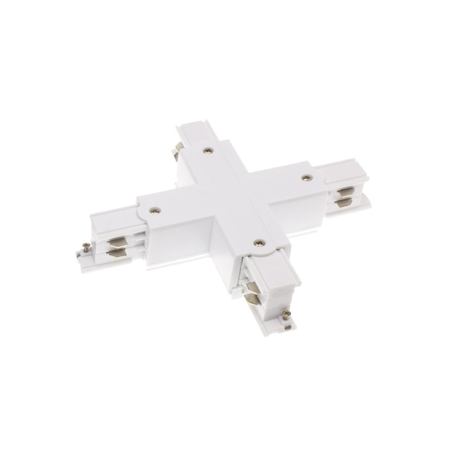 Connecteur Type X pour Rail Triphasé Blanc