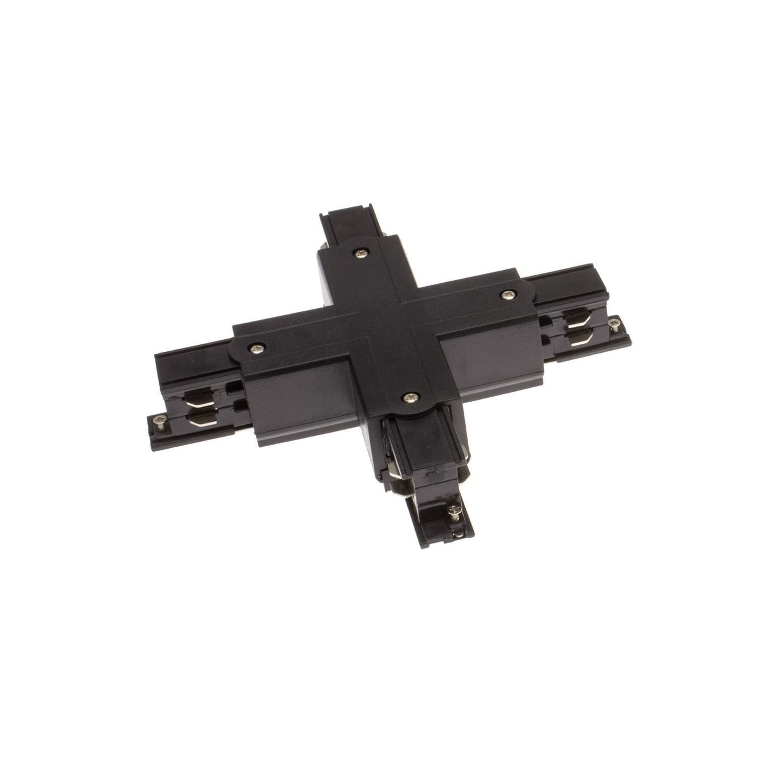 Connecteur Type X pour Rail Triphasé Noir