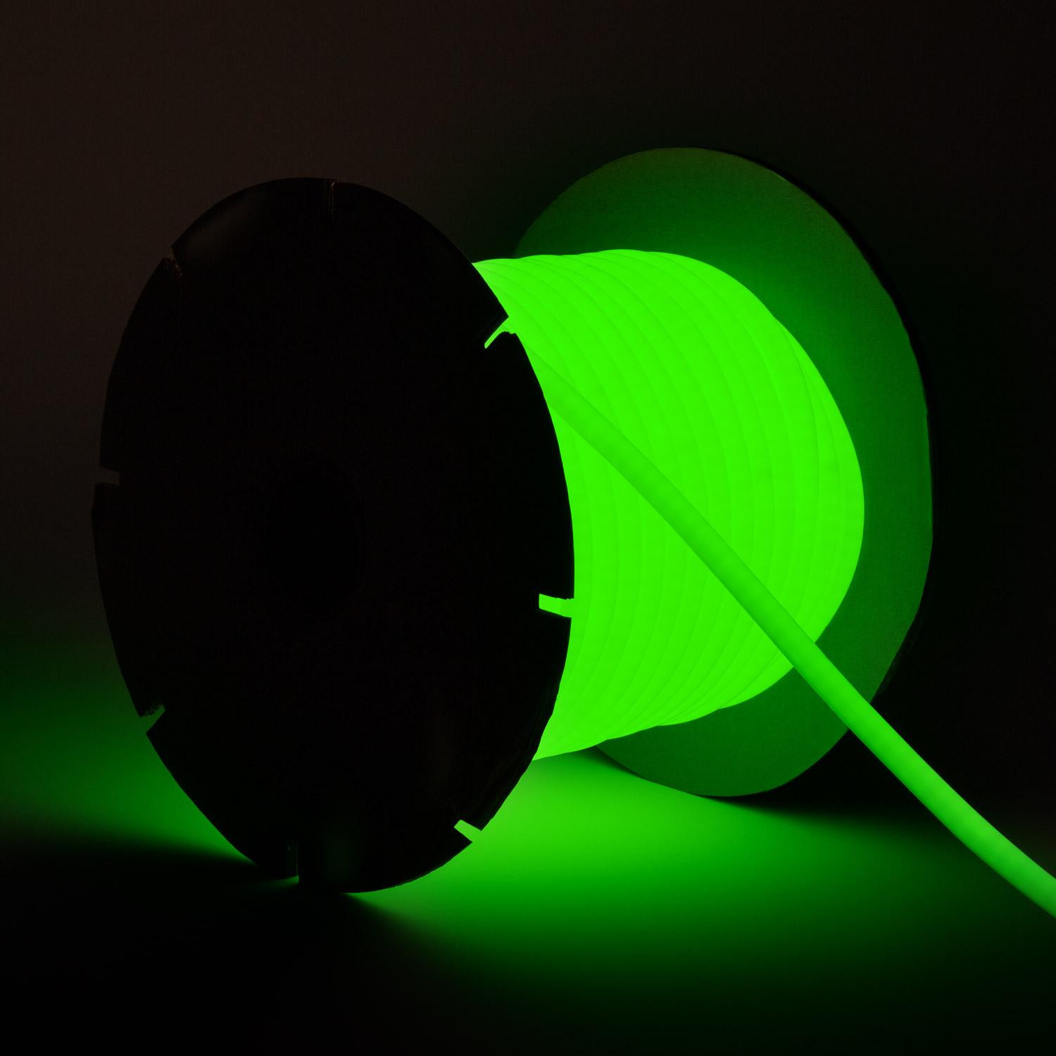 Bobine Gaine Néon LED Dimmable 220V Circulaire SFLEX17 50 Mètres IP65 Coupe 100cm Vert