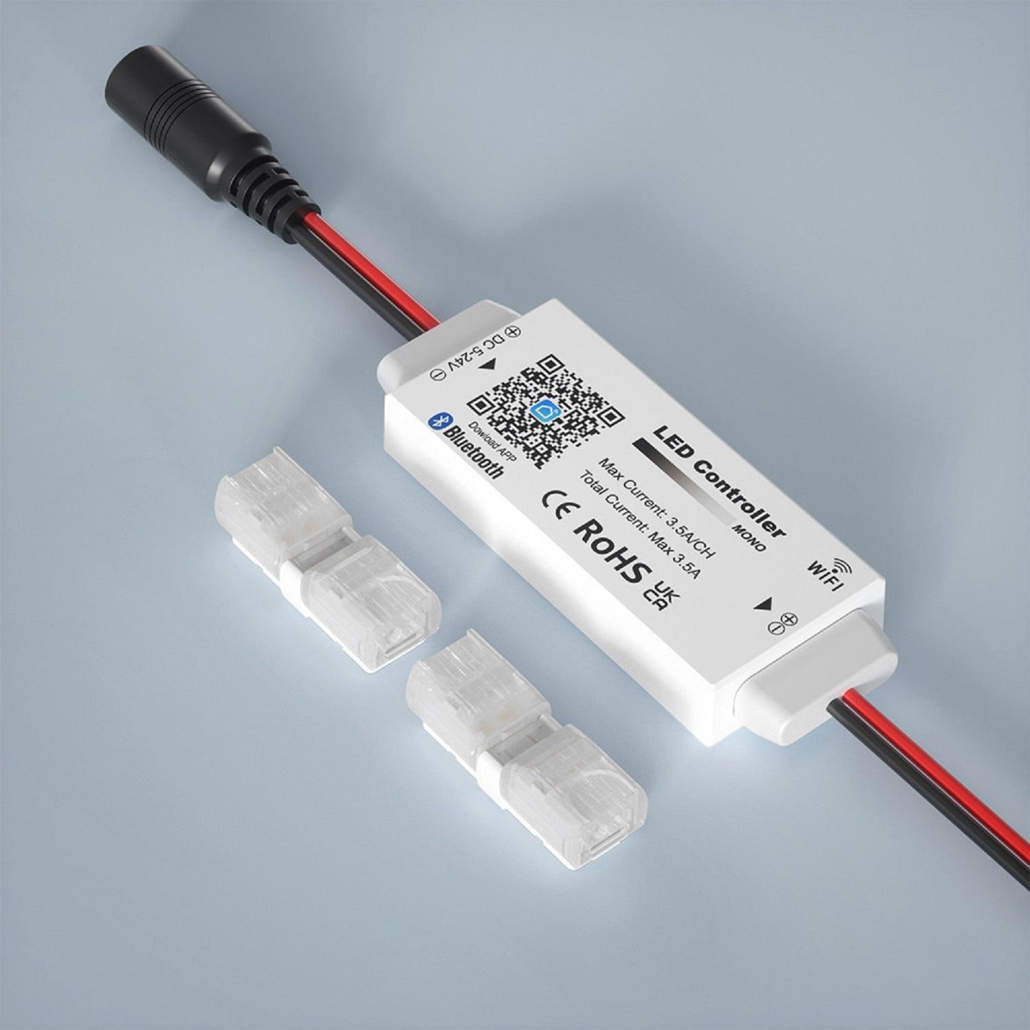 Contrôleur Variateur WiFi pour Ruban LED Monochrome 5/24V DC Monochrome