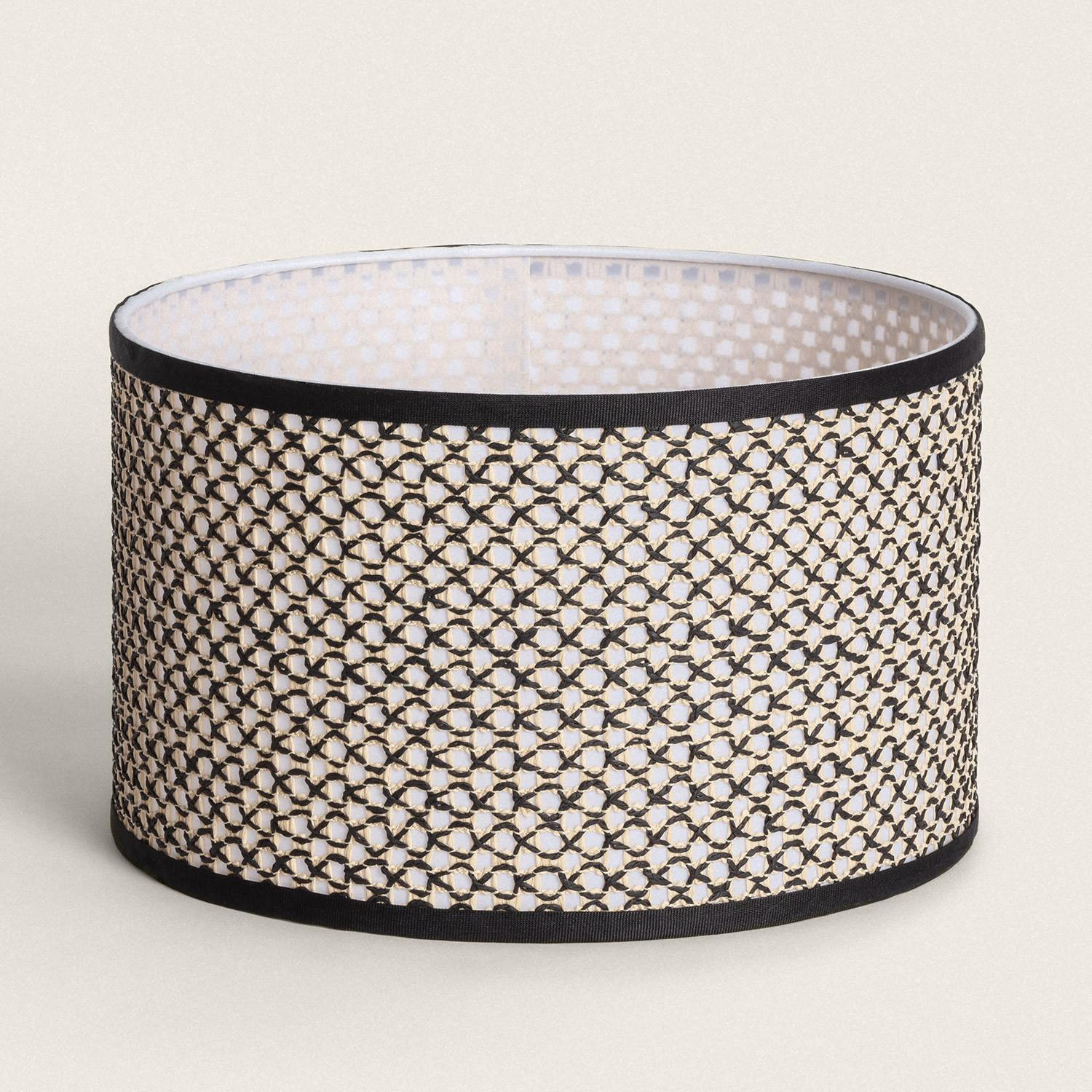 Abat-jour de Lampe Saniya ILUZZIA Naturel / Noir