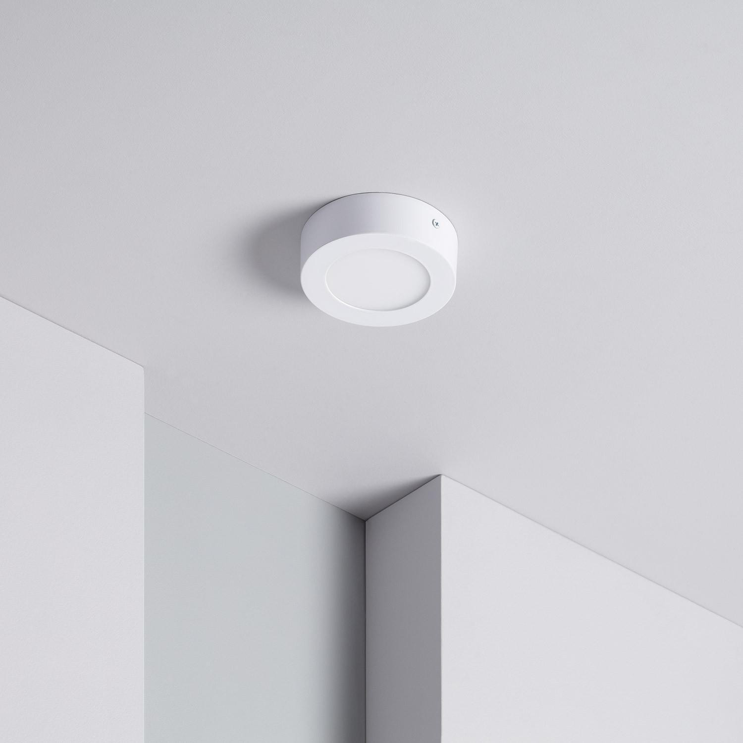 Plafonnier LED Rond 6W Ø120mm Blanc froid 6000K