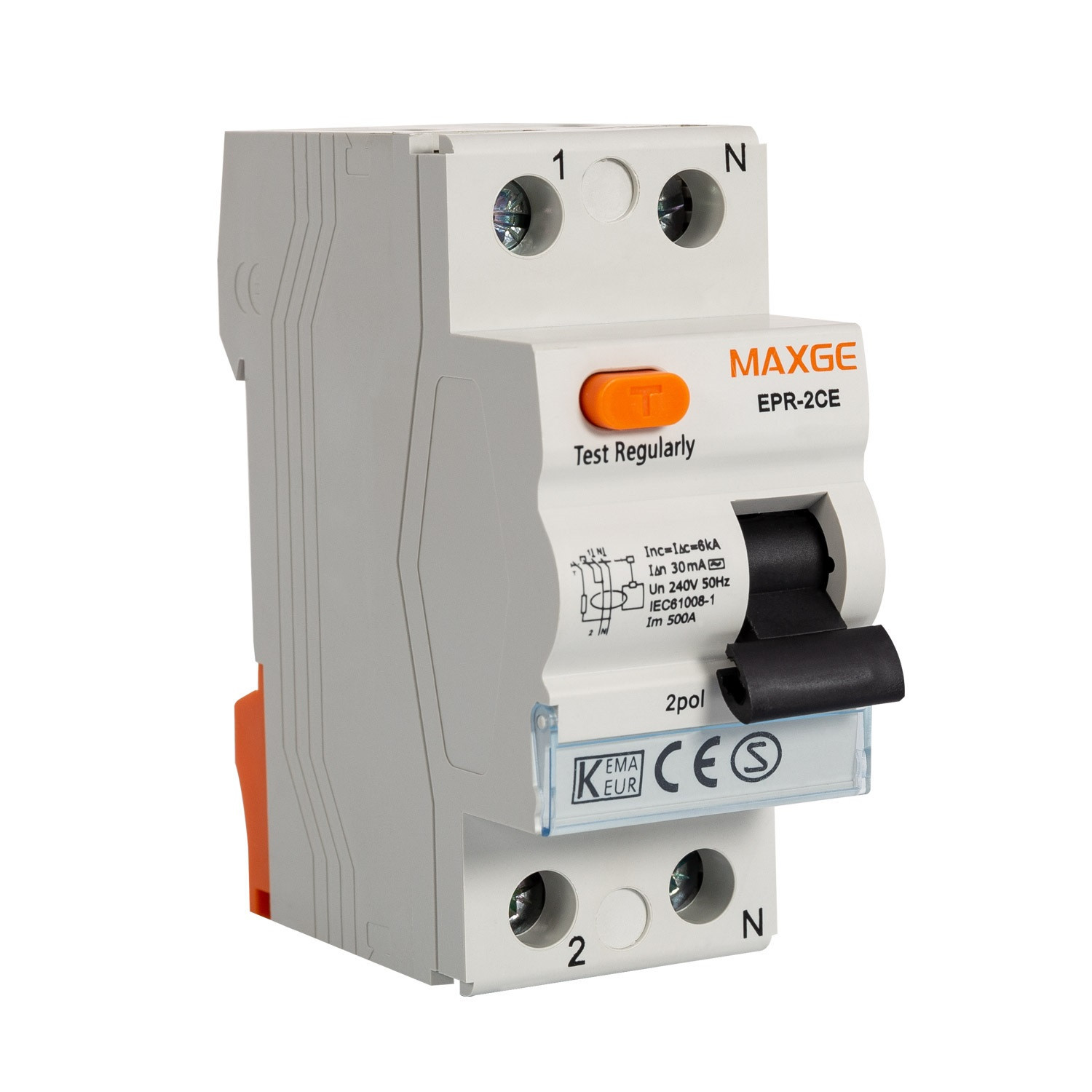 Interrupteur Différentiel Résidentiel 1P+N-30mA 25-40A Class AC-6kA MAXGE 40A
