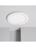 Dalle LED Ronde 18W CCT Sélectionnable Slim Surface avec Détecteur de Présence PIR Coupe Ajustable Ø75-205 mm