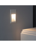 Baliza LED 5W Rectangular de Aluminio Blanco IP65 Goethe