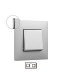 Plaque de Finition 2 Éléments Aluminium LEGRAND Valena Next 741032
