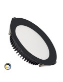 Downlight LED 50W Rond SAMSUNG Aero CCT 130 lm/W Microprismatique LIFUD Coupe Ø 200 mm Noir