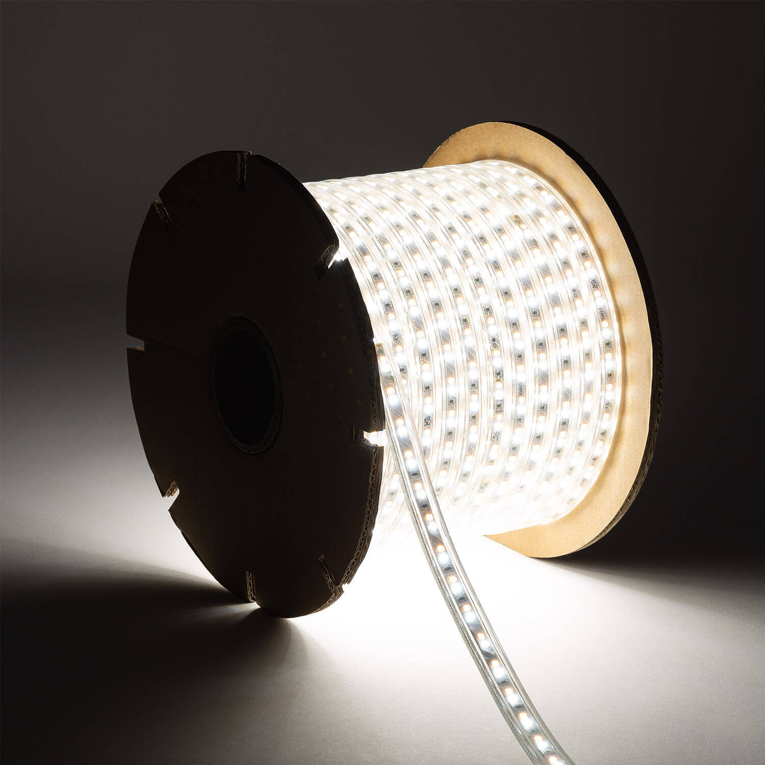 Bobine Ruban LED CCT 220V AC 120LED/m Largeur 14mm 50 Mètres IP65 Coupe 100cm CCT (2700K - 4000K - 6500K)