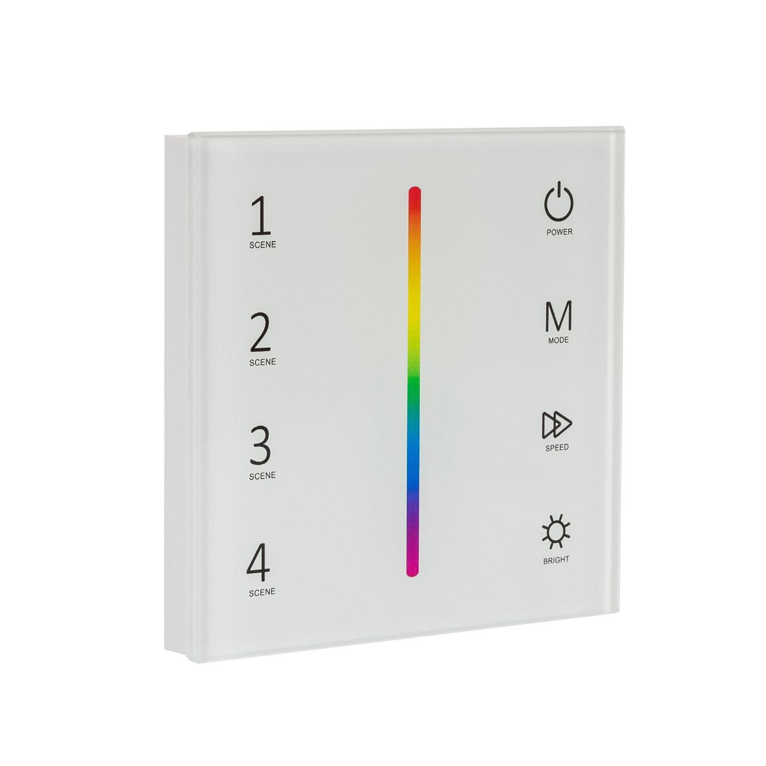 Contrôleur Variateur Murale Tactile pour Ruban LED 12/24V DC RGB RF RGB