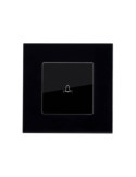 Bouton Poussoir Simple avec Plaque Crystal