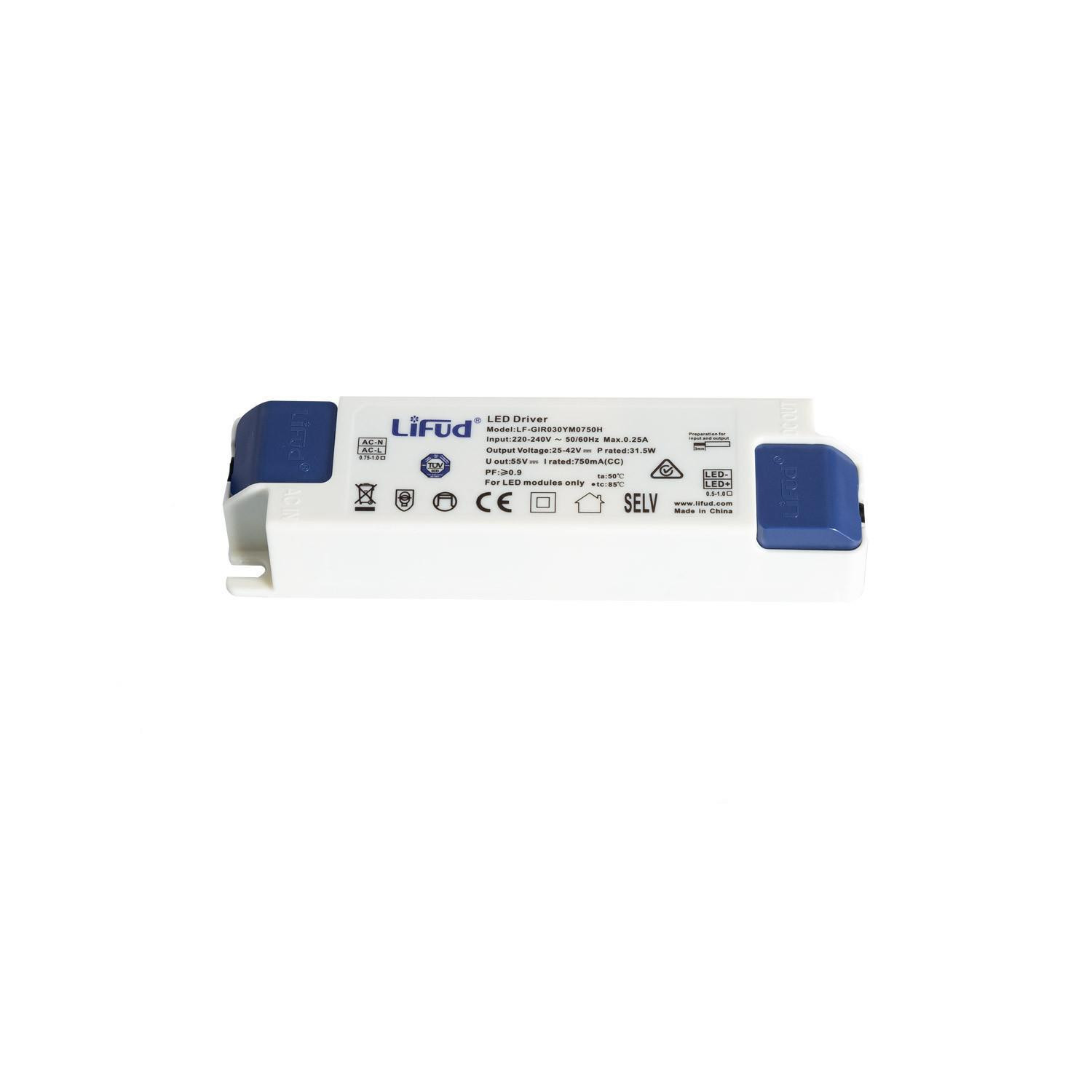 Driver LIFUD 220-240V Sortie 25-42V DC 750mA 31.5W LF-GIRO30YM 31.5W