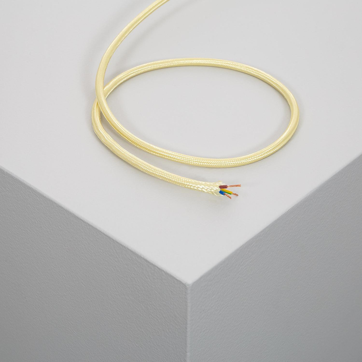 Câble Électrique Textile Doré 100m