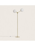 Lampadaire Métal et Verre Moonlight 2 Spots