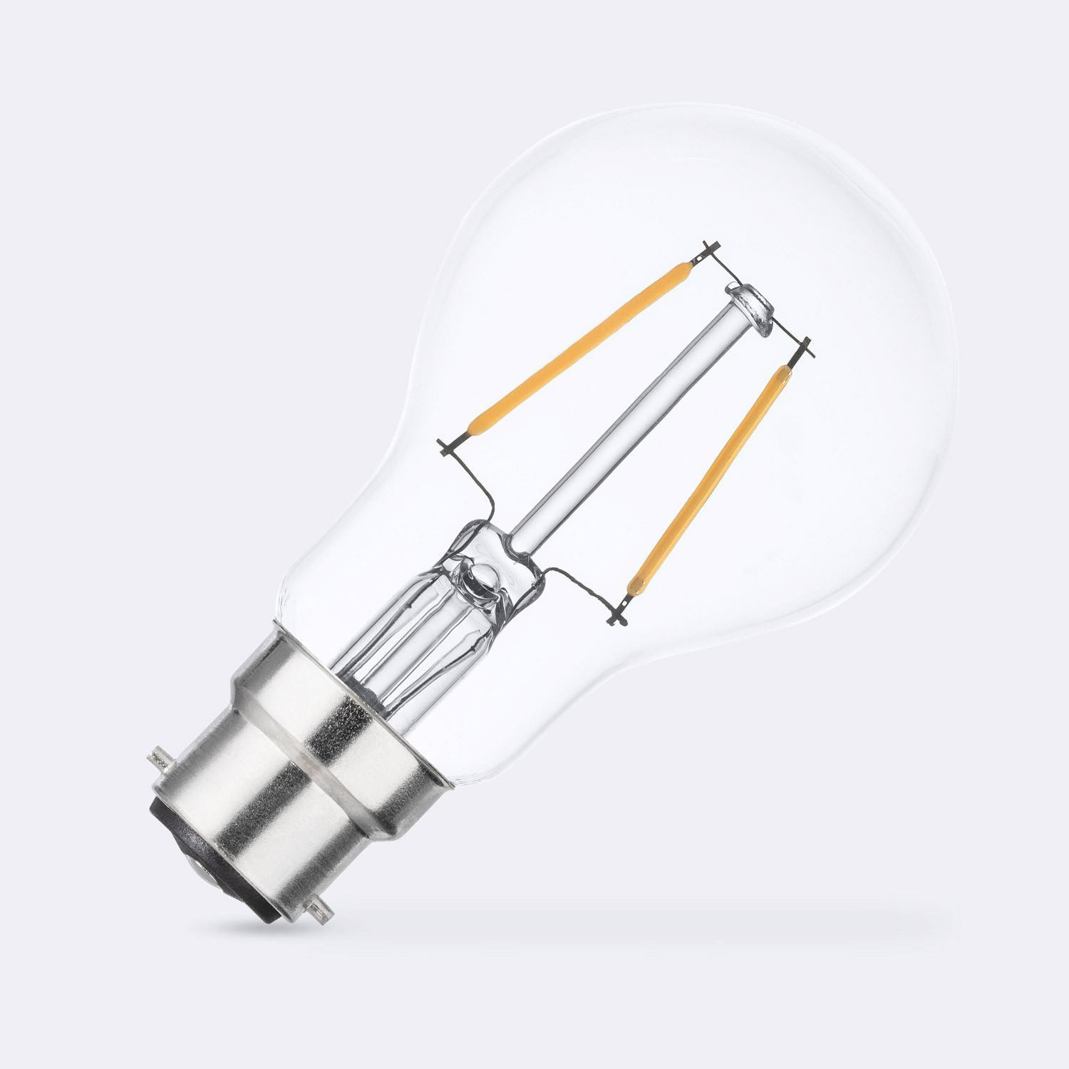 Ampoule Filament LED B22 2W A60 200lm No Flicker Blanc chaud 3000K