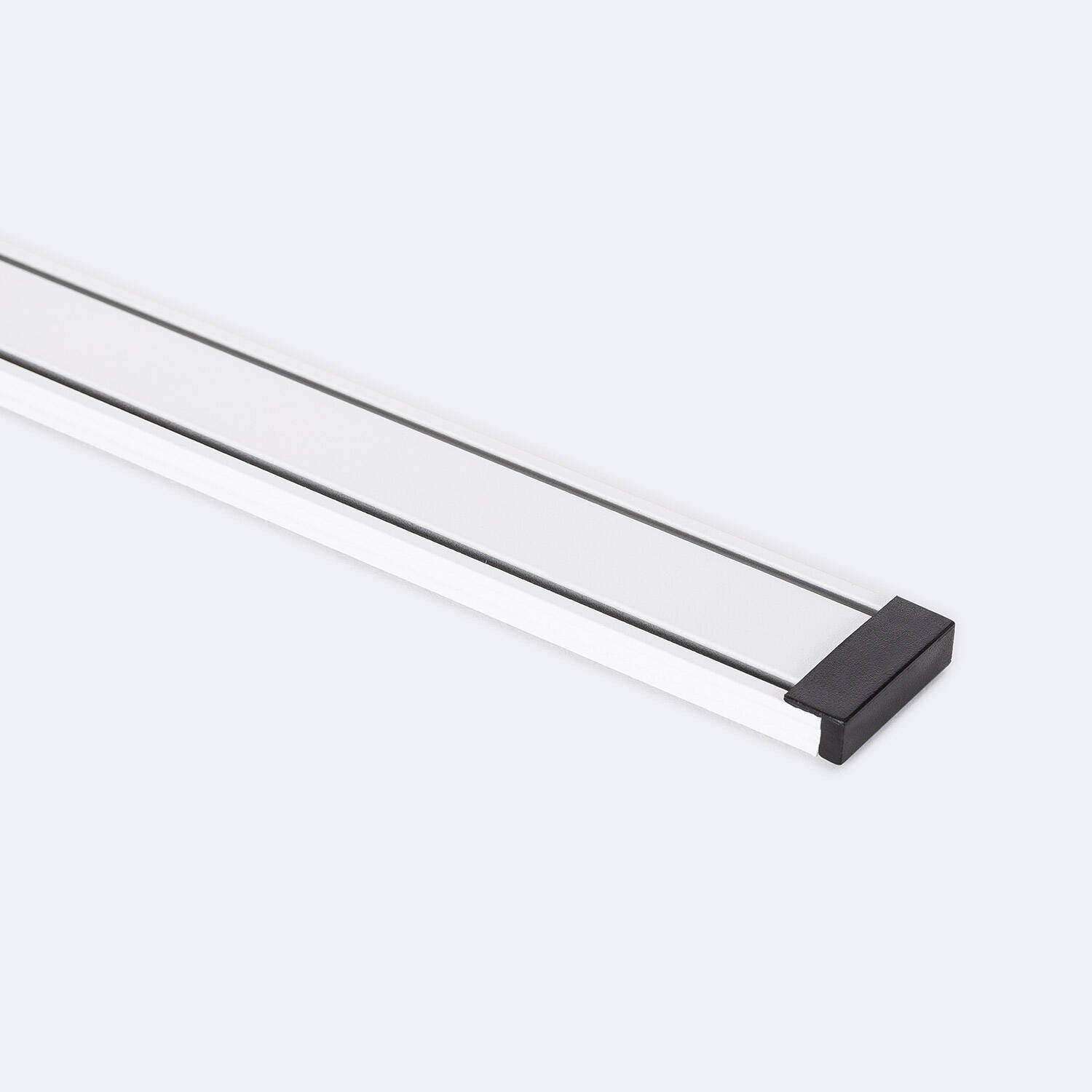 Rail Magnétique 25mm Extra-Plat en Saillie 48V 1m Blanc / Blanc