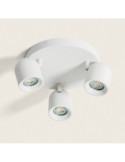 Plafonnier Rond Orientable Aluminium 3 Spots Caleb